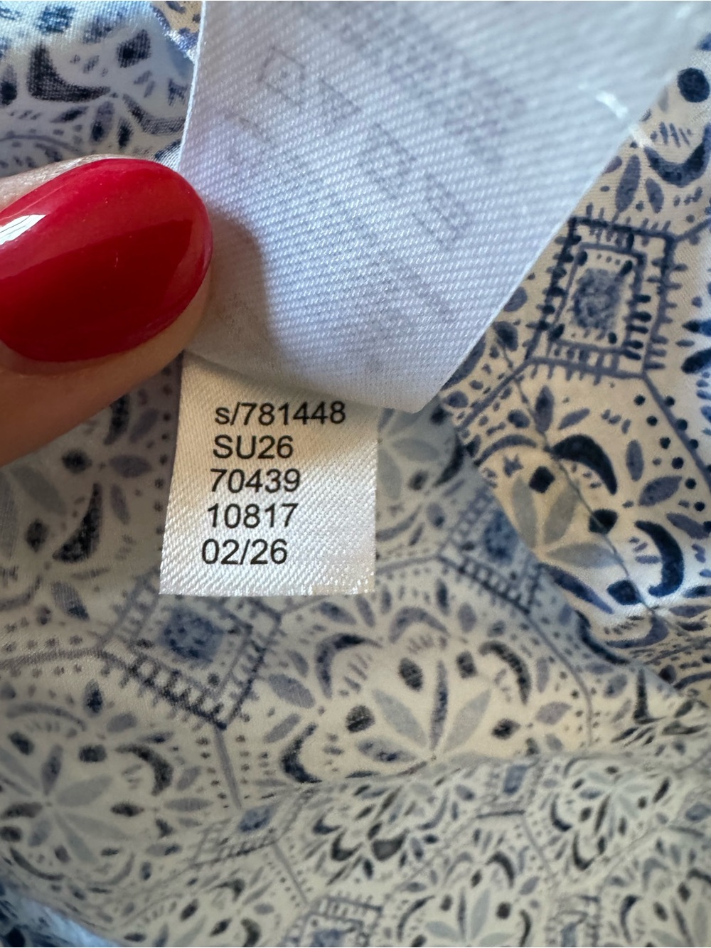 NWT! LOFT Mosaic Poplin Tie Back Pleated Tank Top - Picture 9 of 9